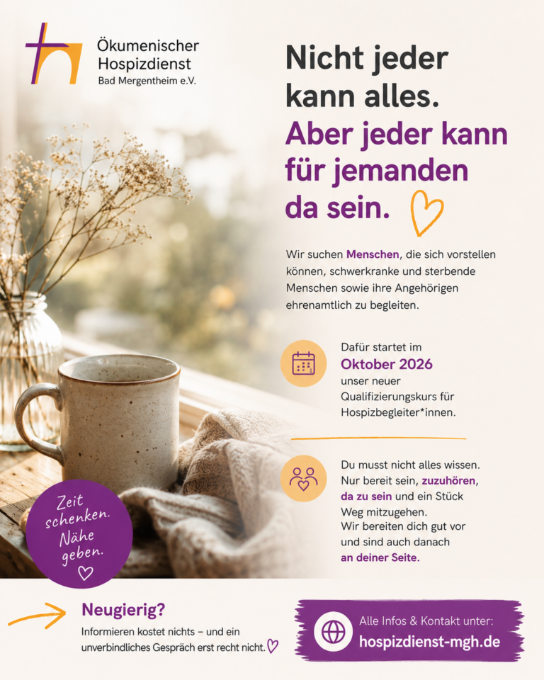 Bildliche Darstellung der Werbung für den Qualifizierungskurs.